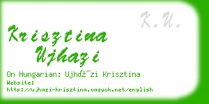 krisztina ujhazi business card